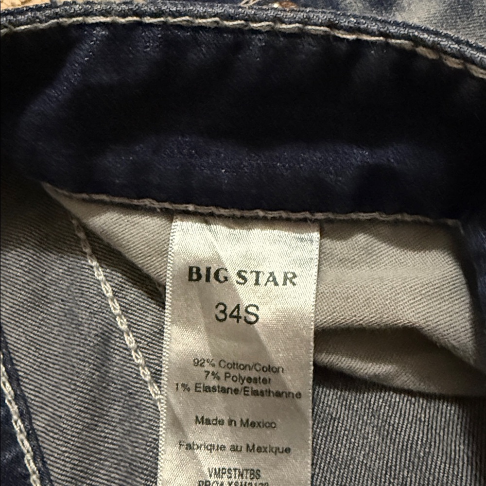 Big Star jeans size 34S in EUC - Picture 5 of 6